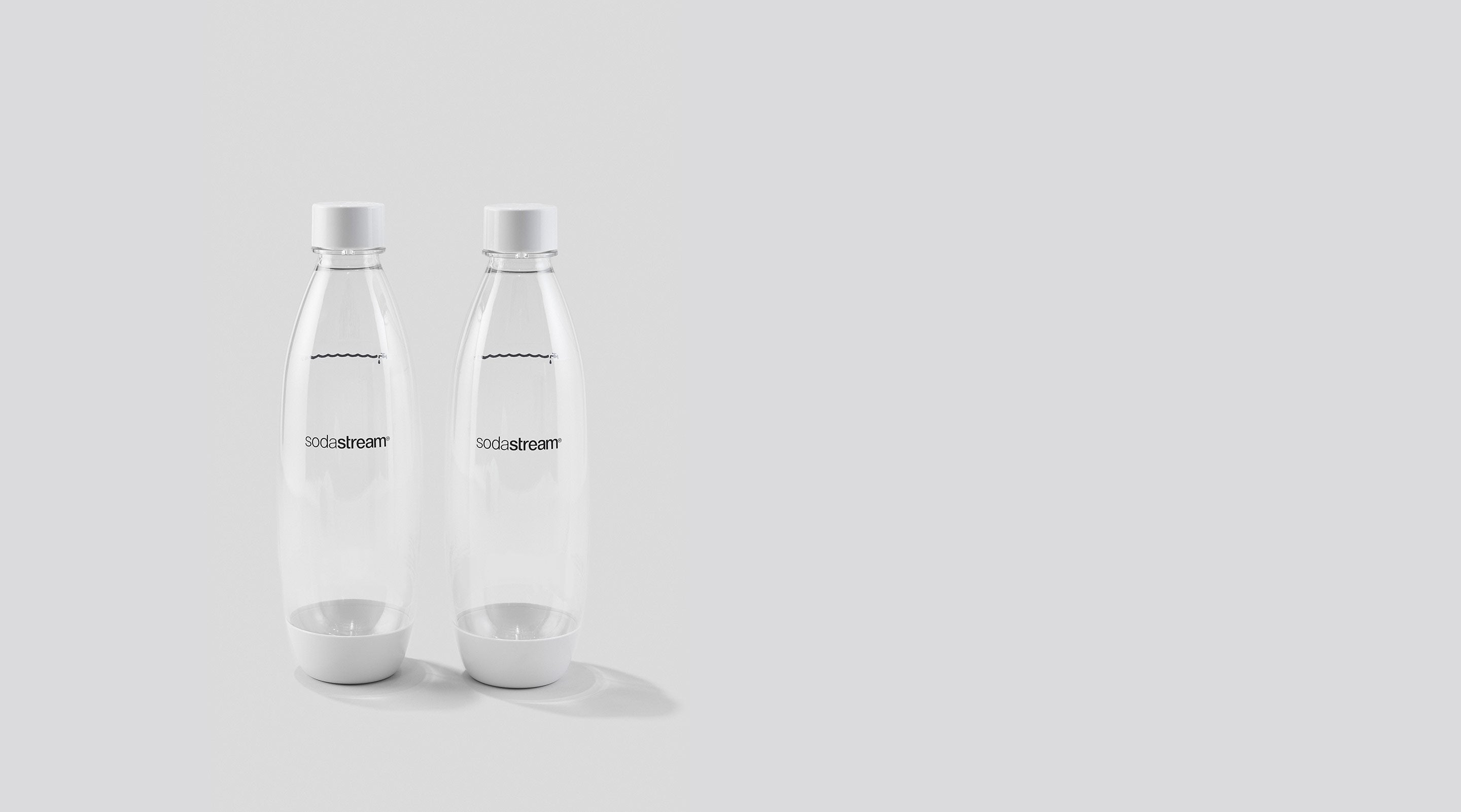 1 L White Slim Bottles